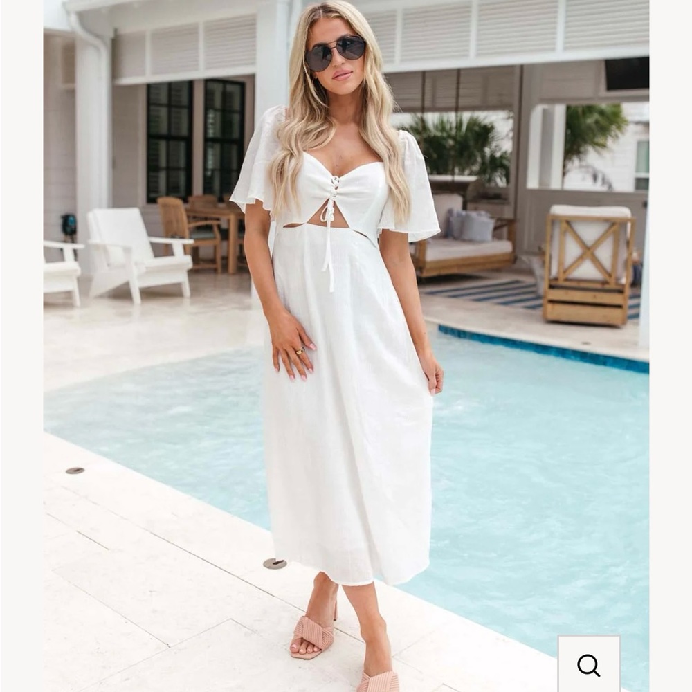 Womens white maxi dress